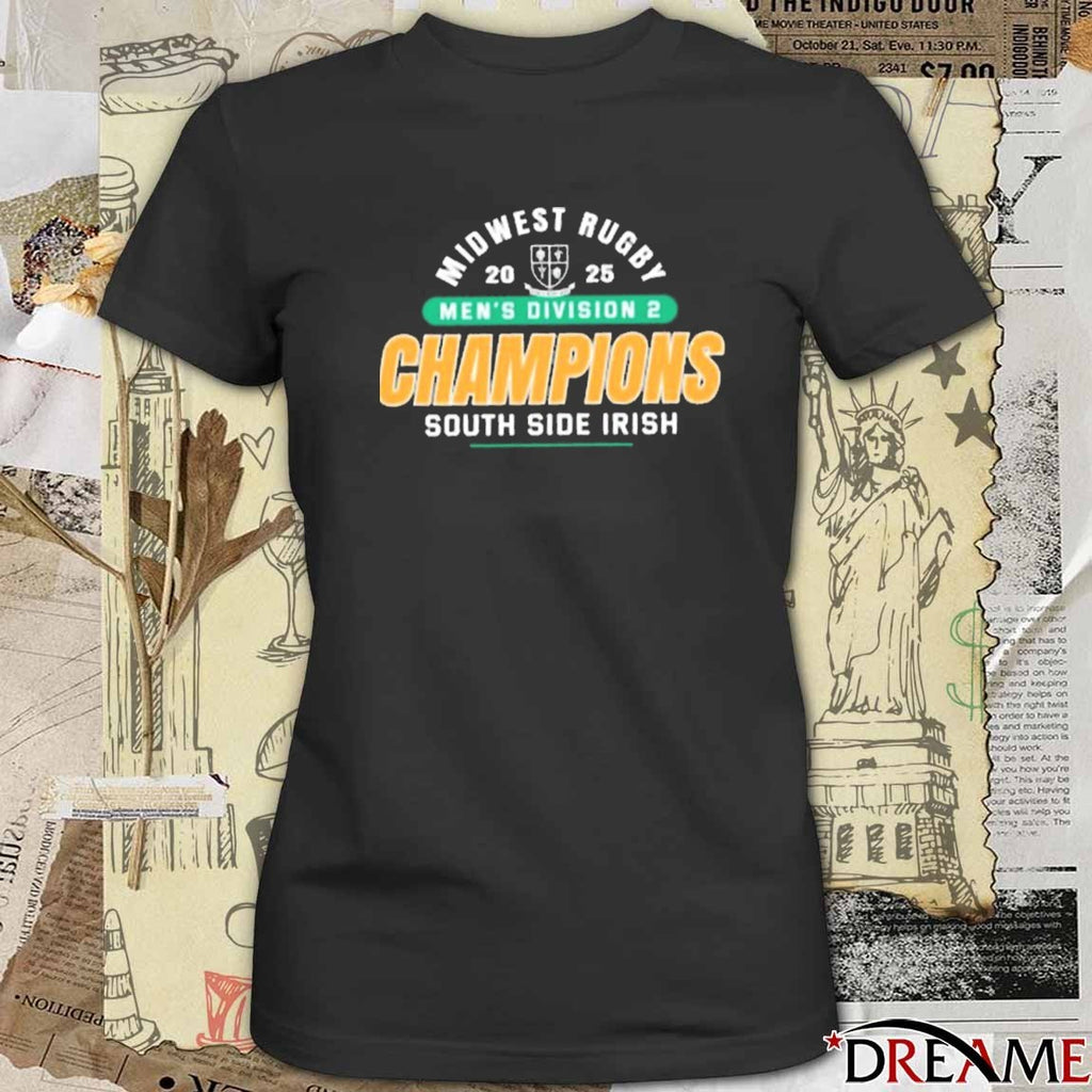 South Side Irish 2025 Midwest Rugby Men’s Division 2 Champions t-shirt