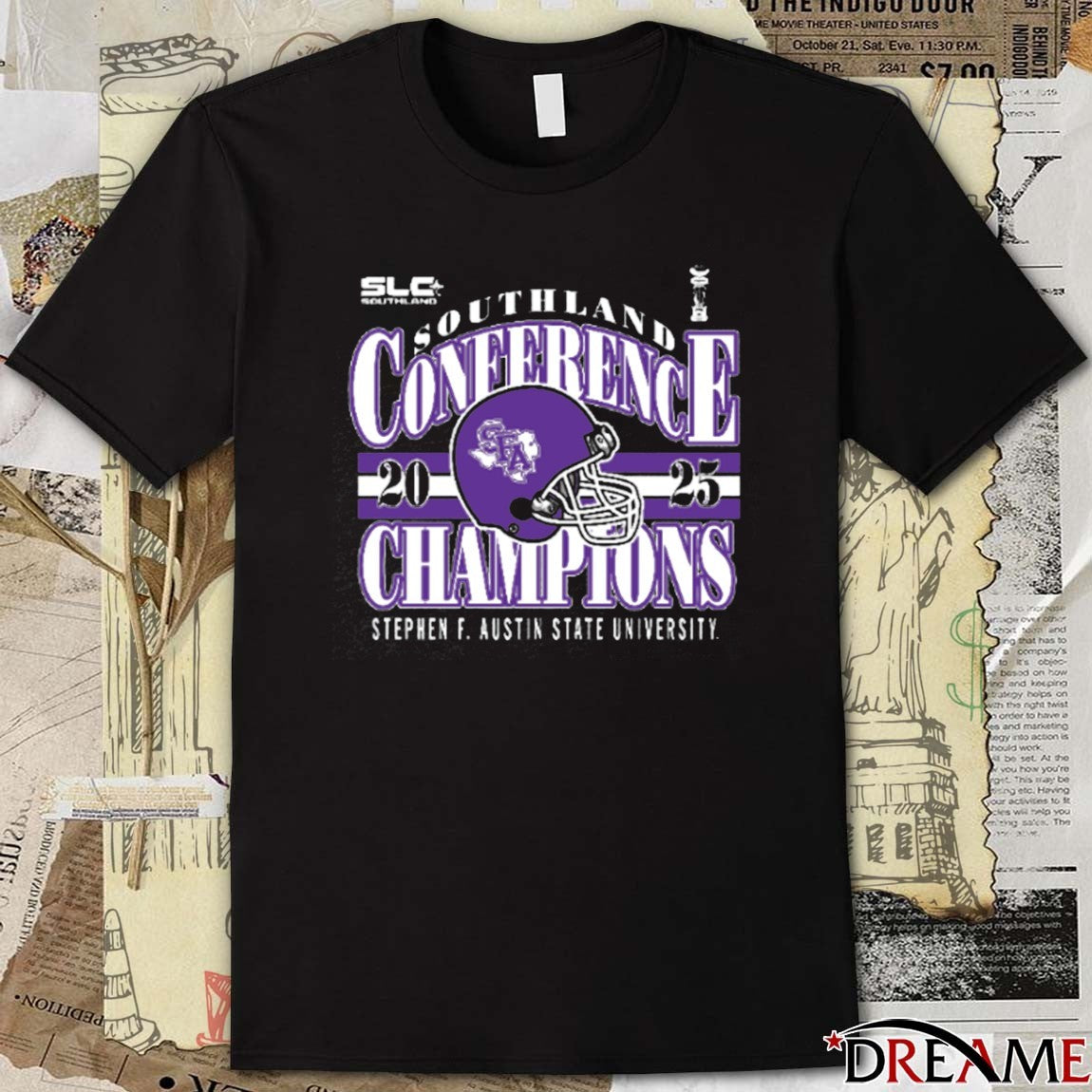 Southland Conference Champions Stephen F. Austin State University Championship 2025 Logo t-shirt