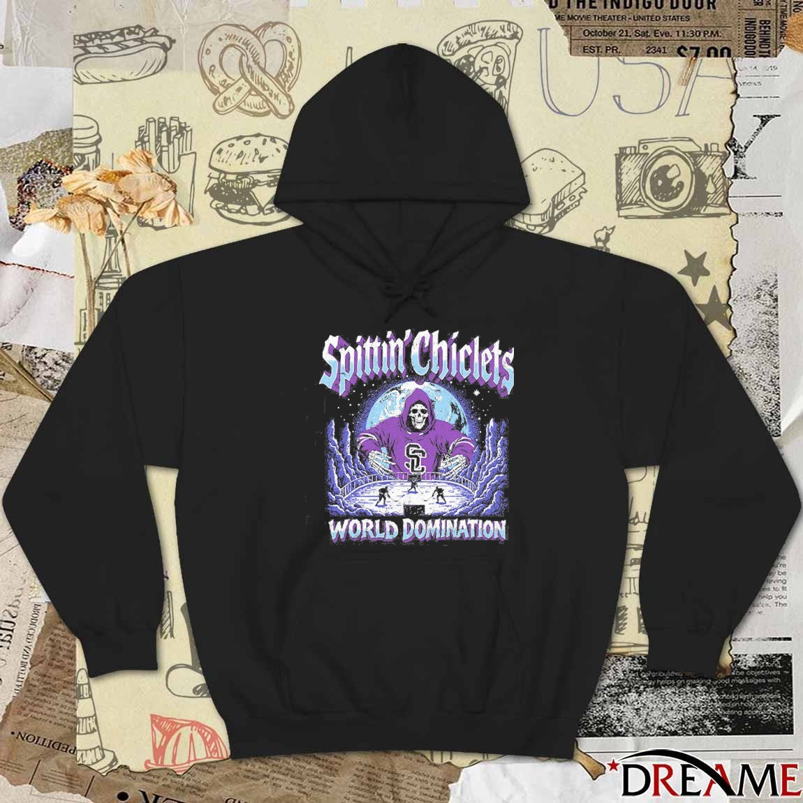 Spittin Chiclets World Domination Skeleton 2025 Vintage t-shirt
