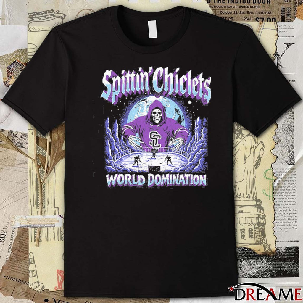 Spittin Chiclets World Domination Skeleton 2025 Vintage t-shirt