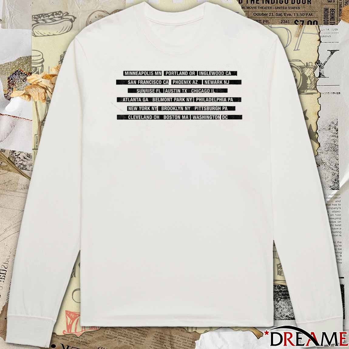 Springsteen & The E Street Band 2026 Land Of Hope & Dreams American Tour No King Minneapolis MN Portland OR t-shirt