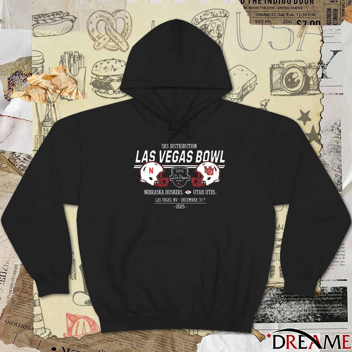 Srs Distribution Las Vegas Bowl Nebraska Cornhuskers Vs Utah Utes At Las Vegas Nevada On December 31 t-shirt