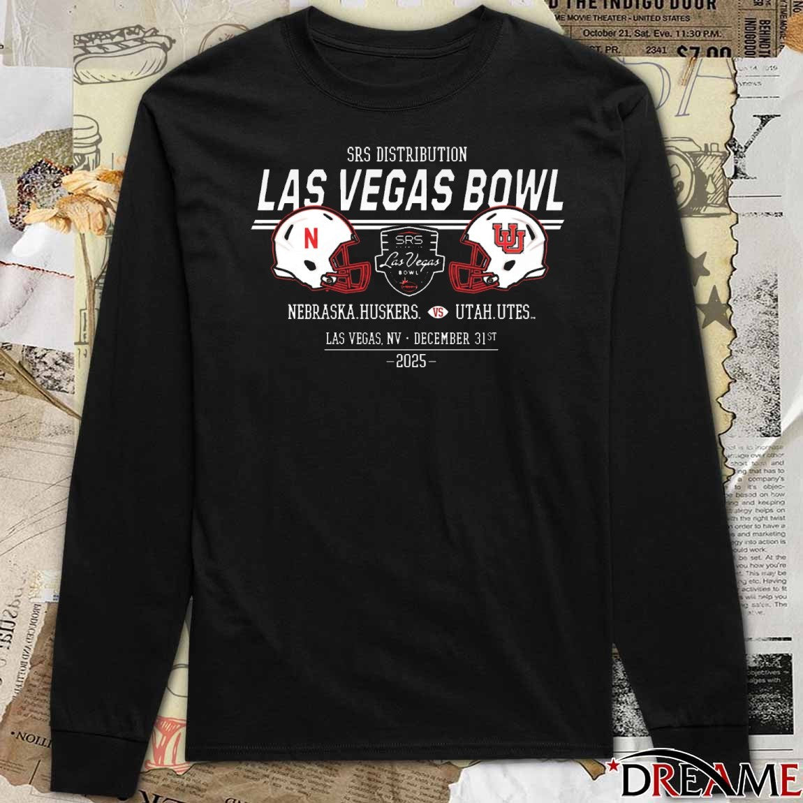 Srs Distribution Las Vegas Bowl Nebraska Cornhuskers Vs Utah Utes At Las Vegas Nevada On December 31 t-shirt