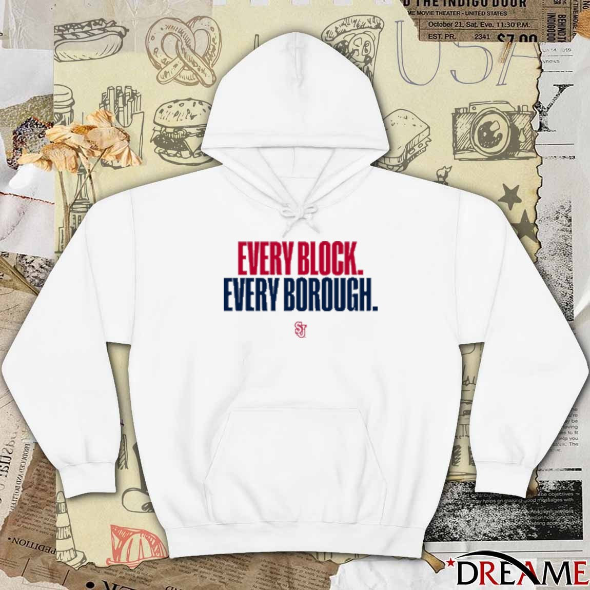 St John’s Red Storm Basketball Every Block Every Borough t-shirt