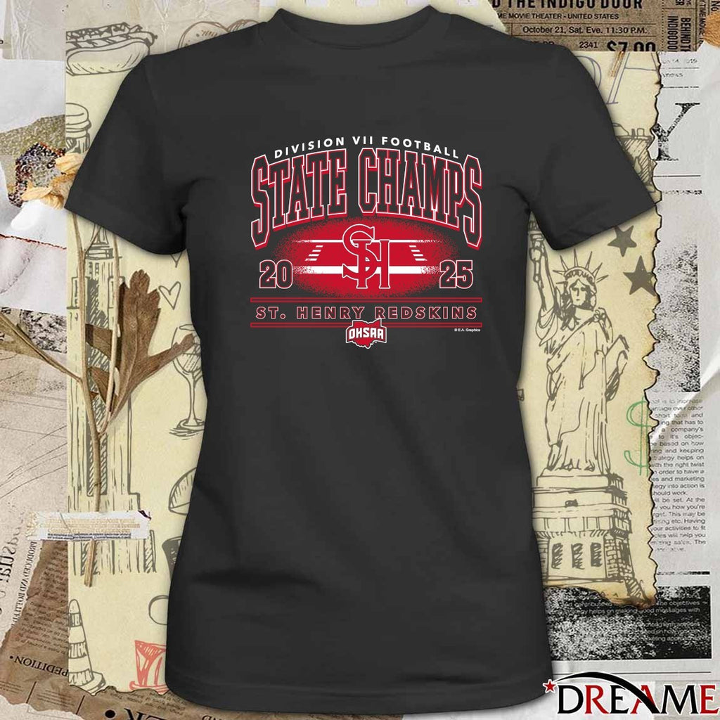 St. Henry Redskins 2025 OHSAA Football Division 7 State Champions t-shirt
