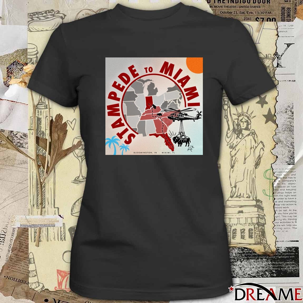 Stampede To Miami Bloomington IN Miami FL t-shirt