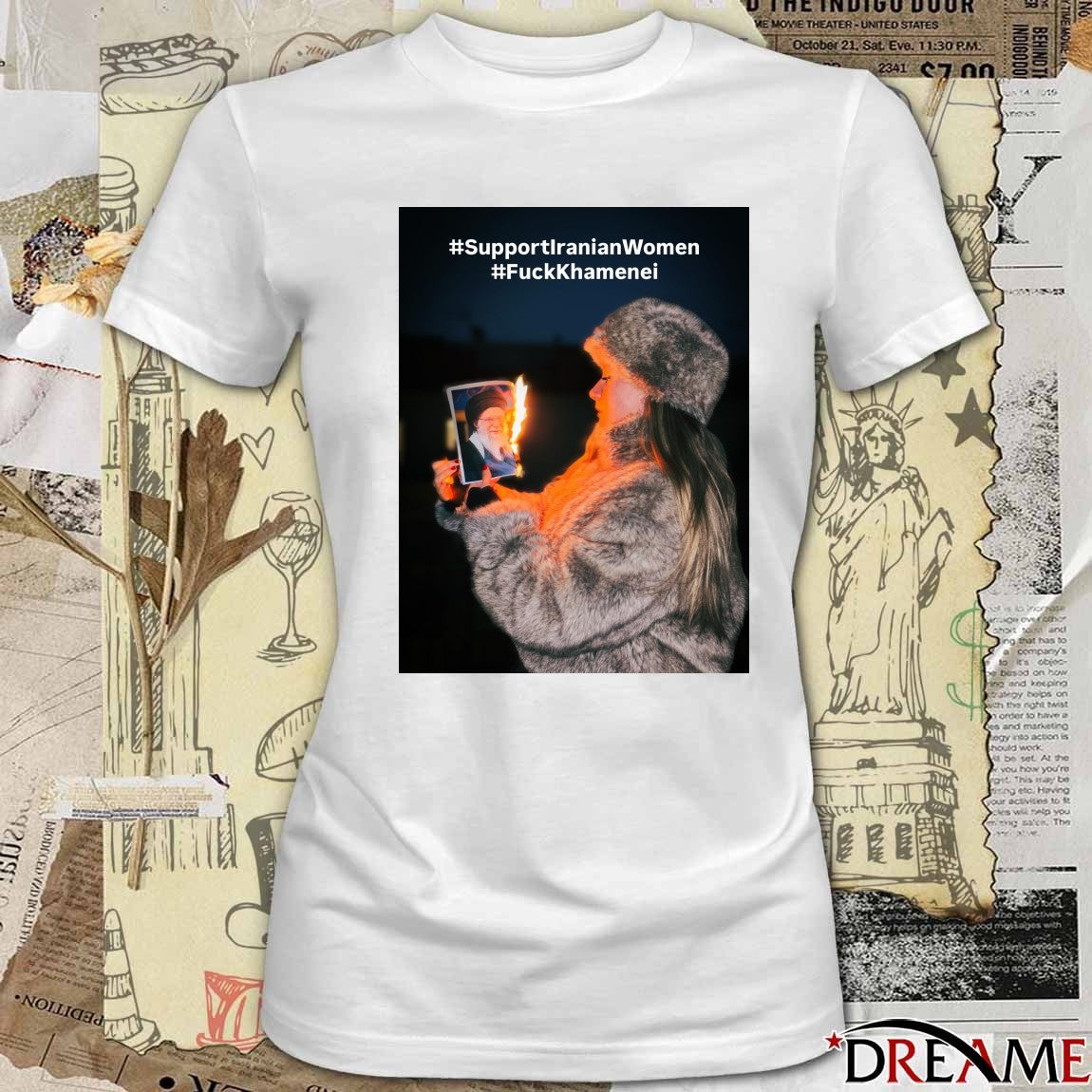 Stand With Iranian Women Support Iranian Women Fuck Khamenei t-shirt