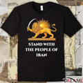 Stand With The People Of Iran Lion And Sun Persian Flag – No War Iran 2026 Political t-shirt