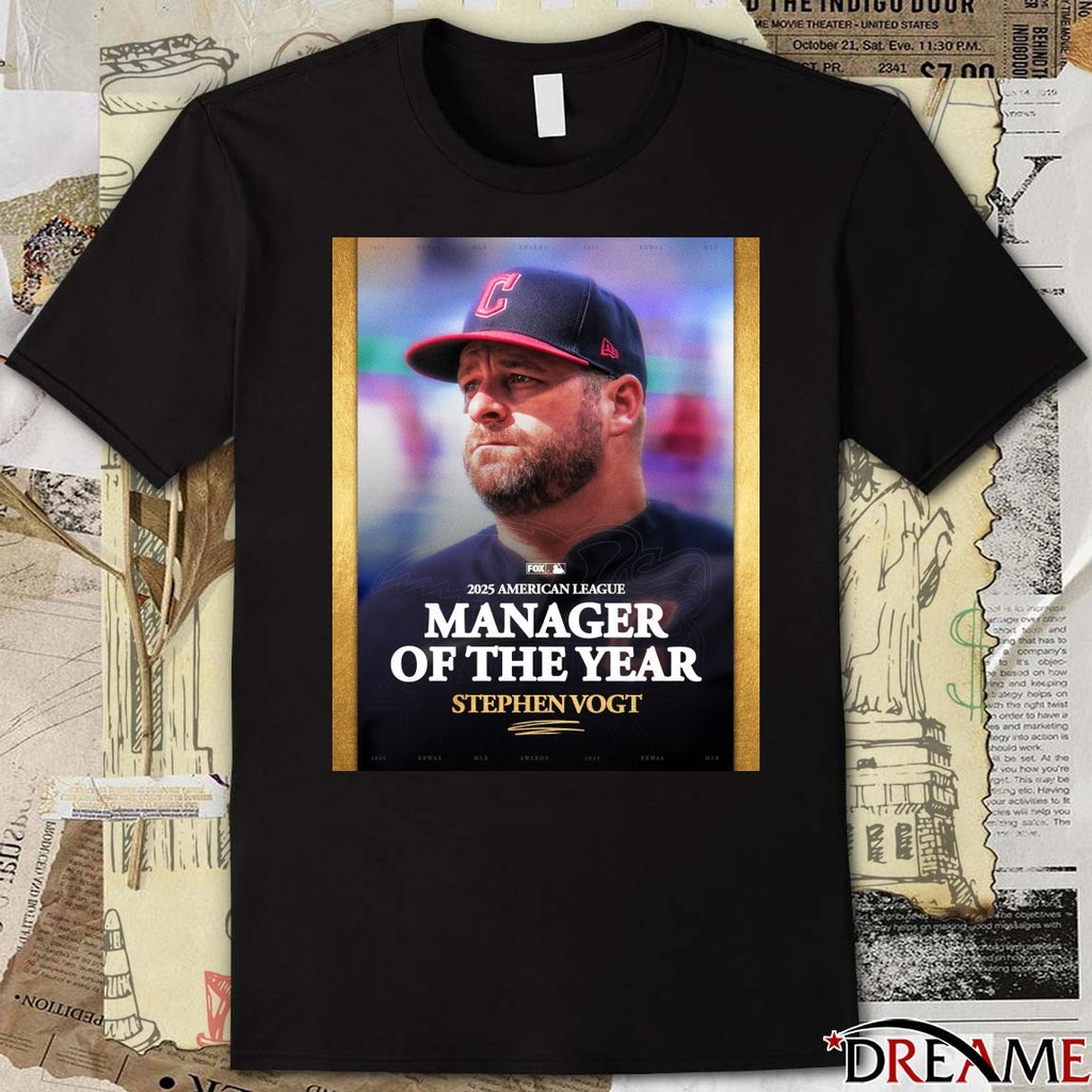 Stephen Vogt 2025 American League (AL) Manager of the Year award Poster t-shirt