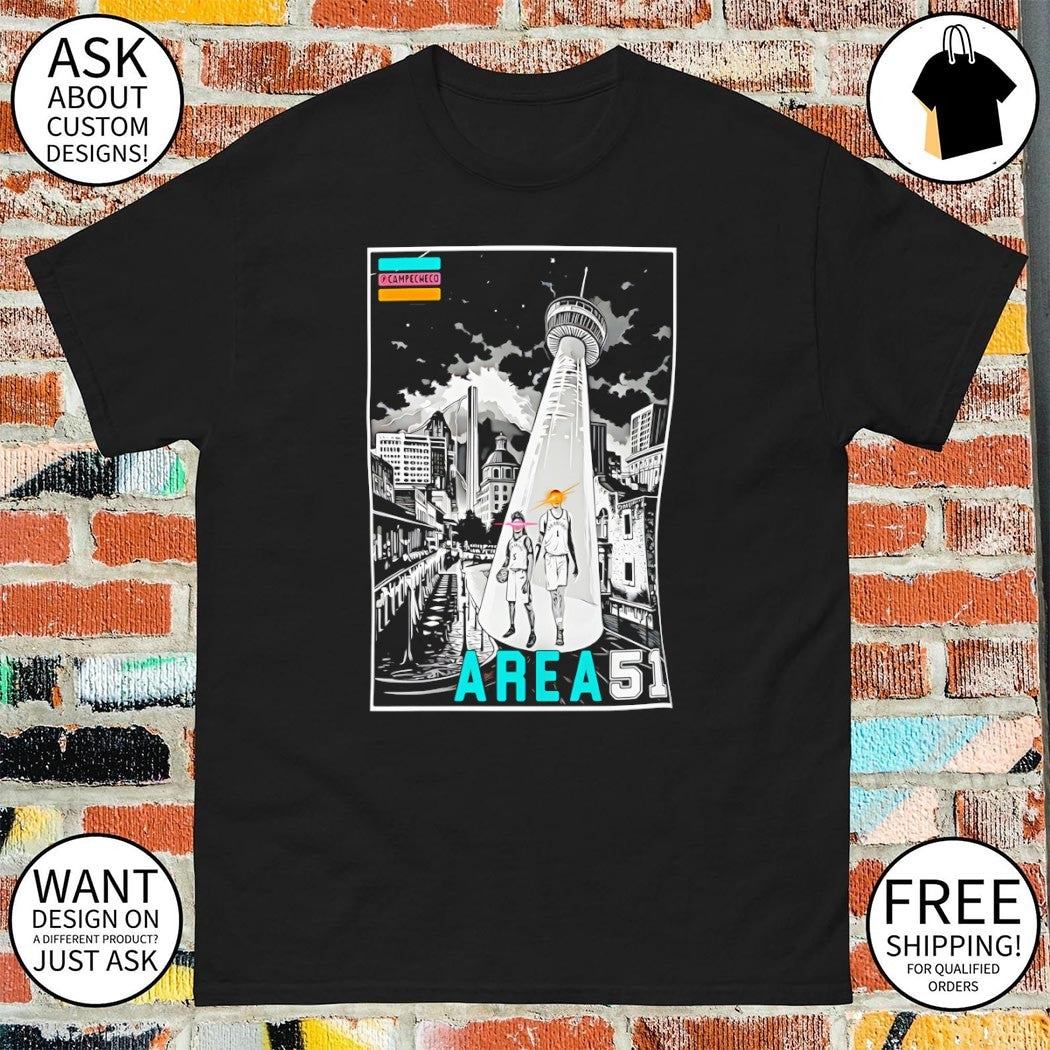 Stephon Castle Victor Wembanyama Area 51 Spurs basketball poster shirt