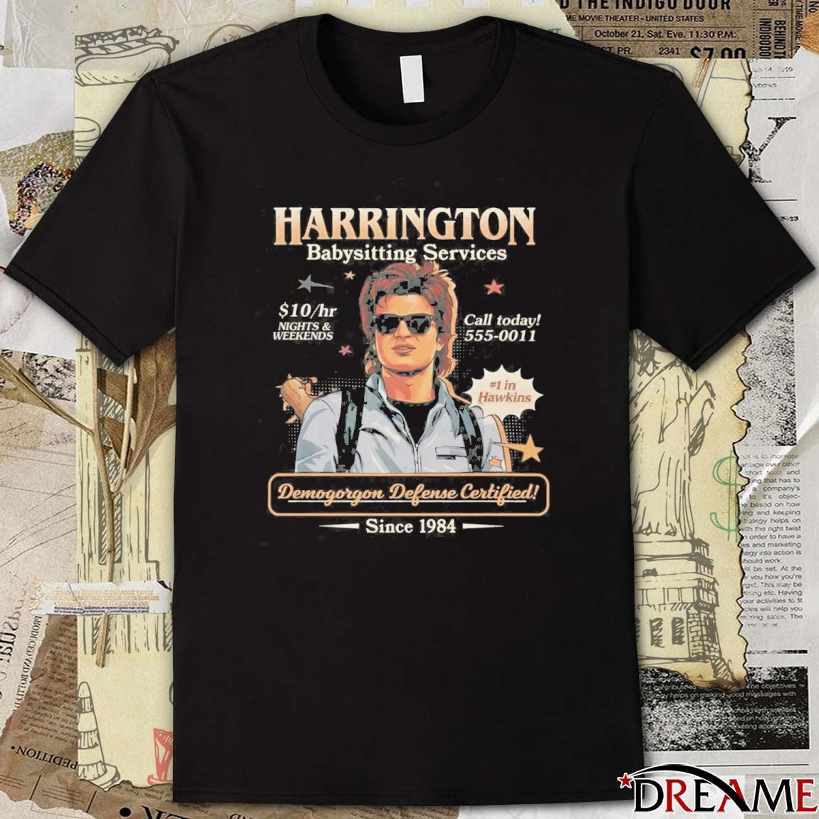 Steve Harrington Mom Of The Year Babysitter Harrington Demogorgon Defense Certified Since 1984 t-shirt
