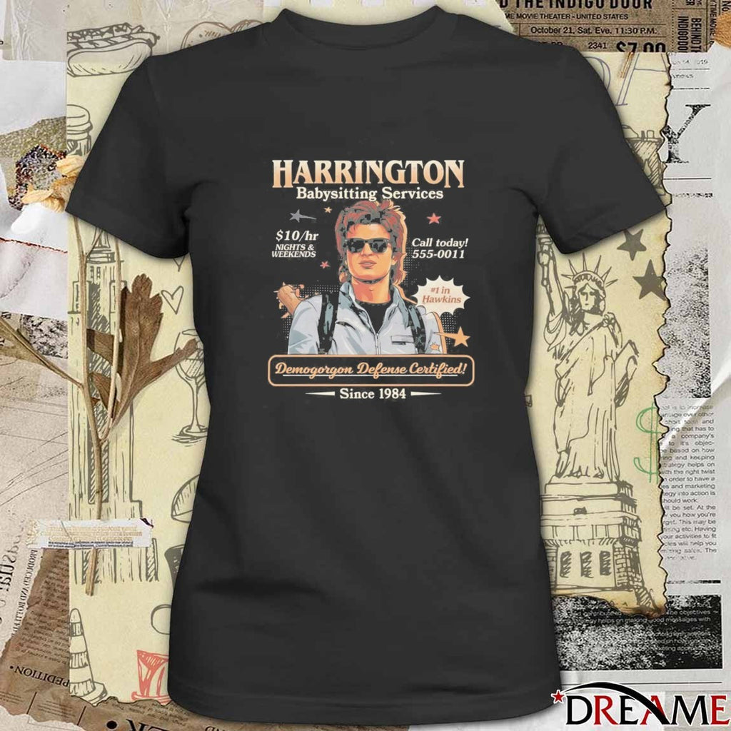 Steve Harrington Mom Of The Year Babysitter Harrington Demogorgon Defense Certified Since 1984 t-shirt