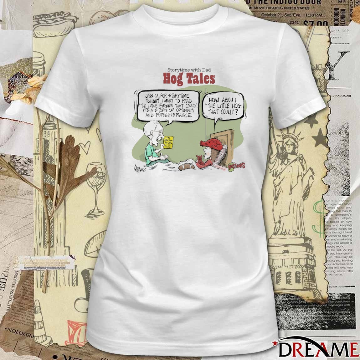 Storytime With Dad Hog Tales Jessica For Story Time Tonight I Want To Read The Little Engine That Could Fanart t-shirt
