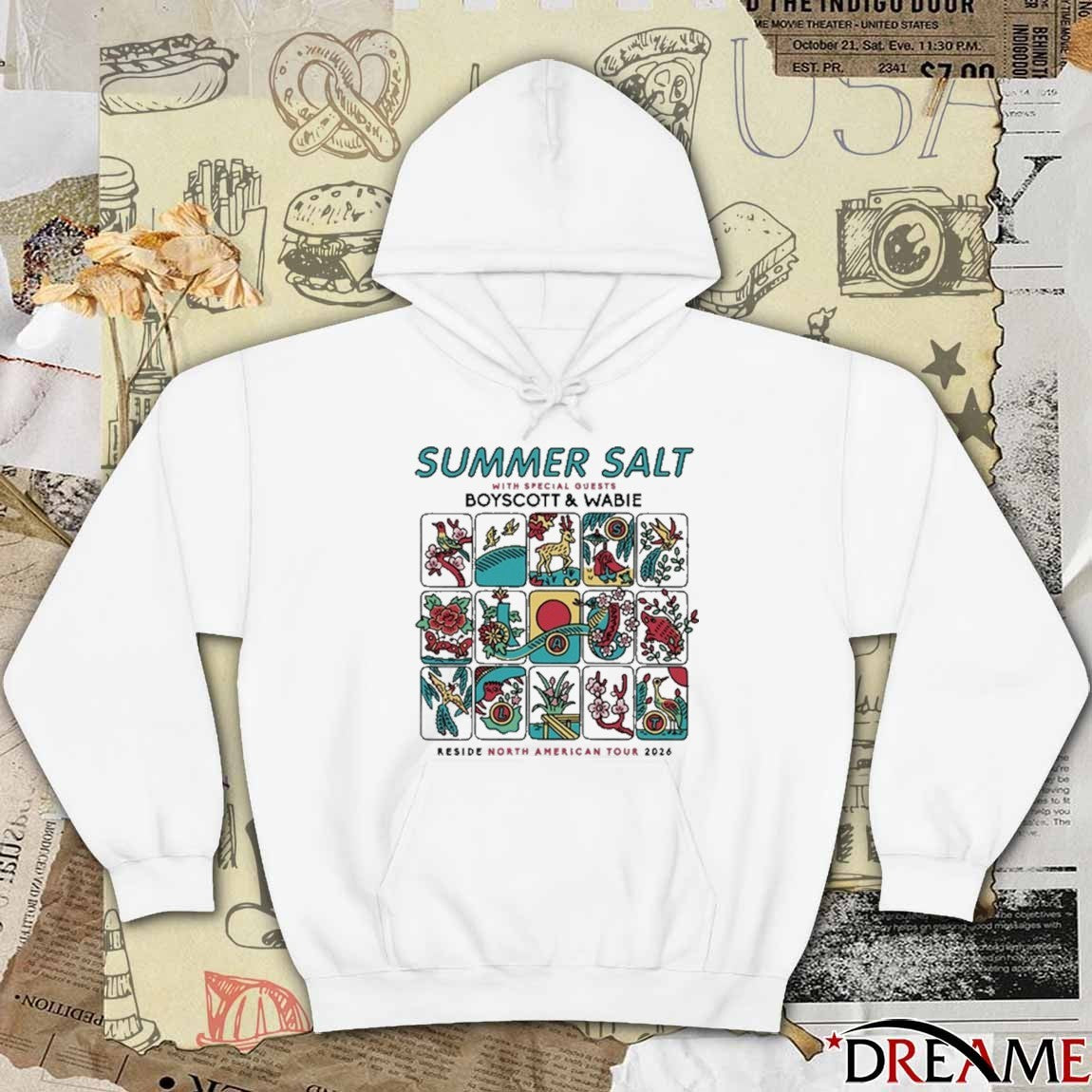 Summer Salt With Boyscott and Wabie Reside North American Tour 2026 t-shirt