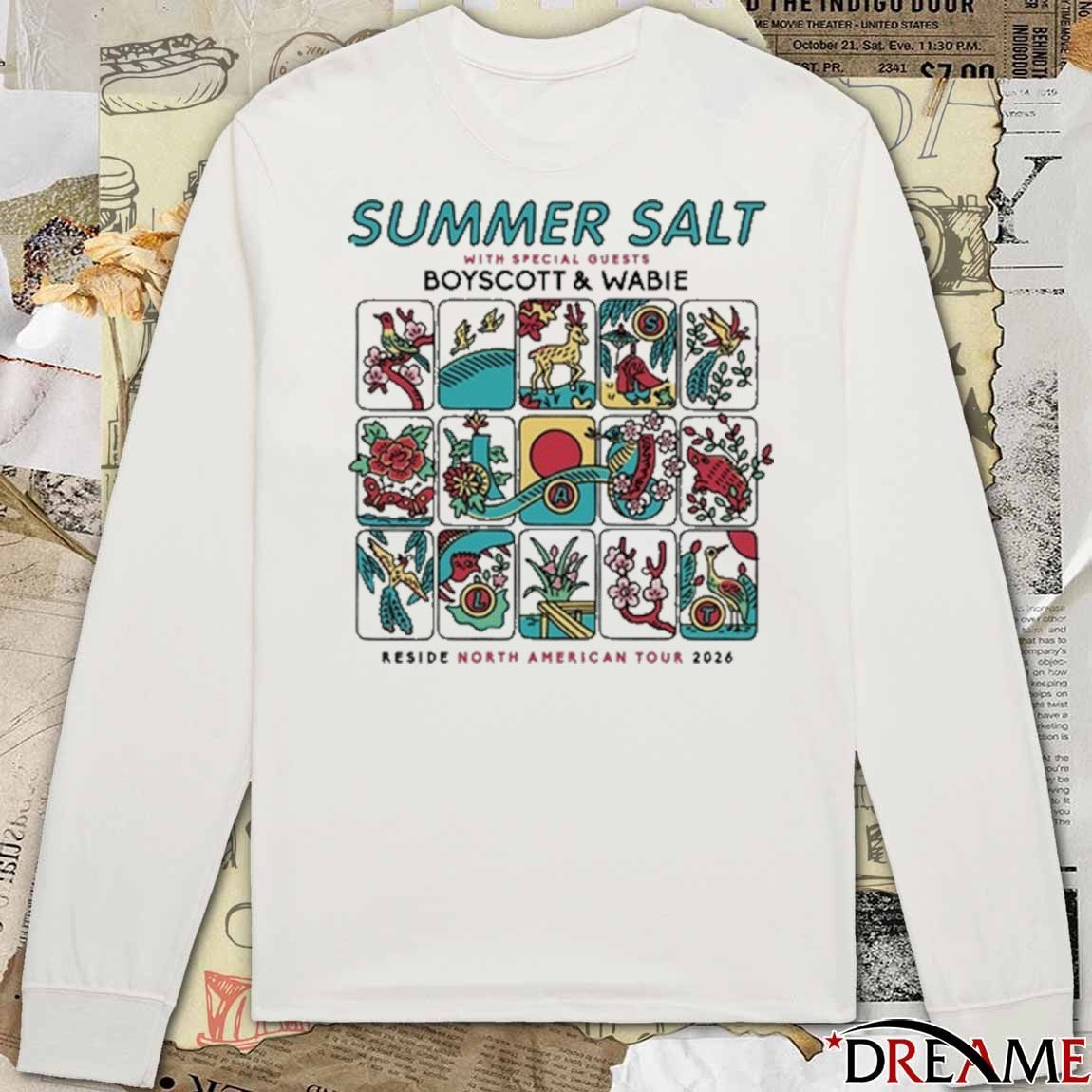 Summer Salt With Boyscott and Wabie Reside North American Tour 2026 t-shirt