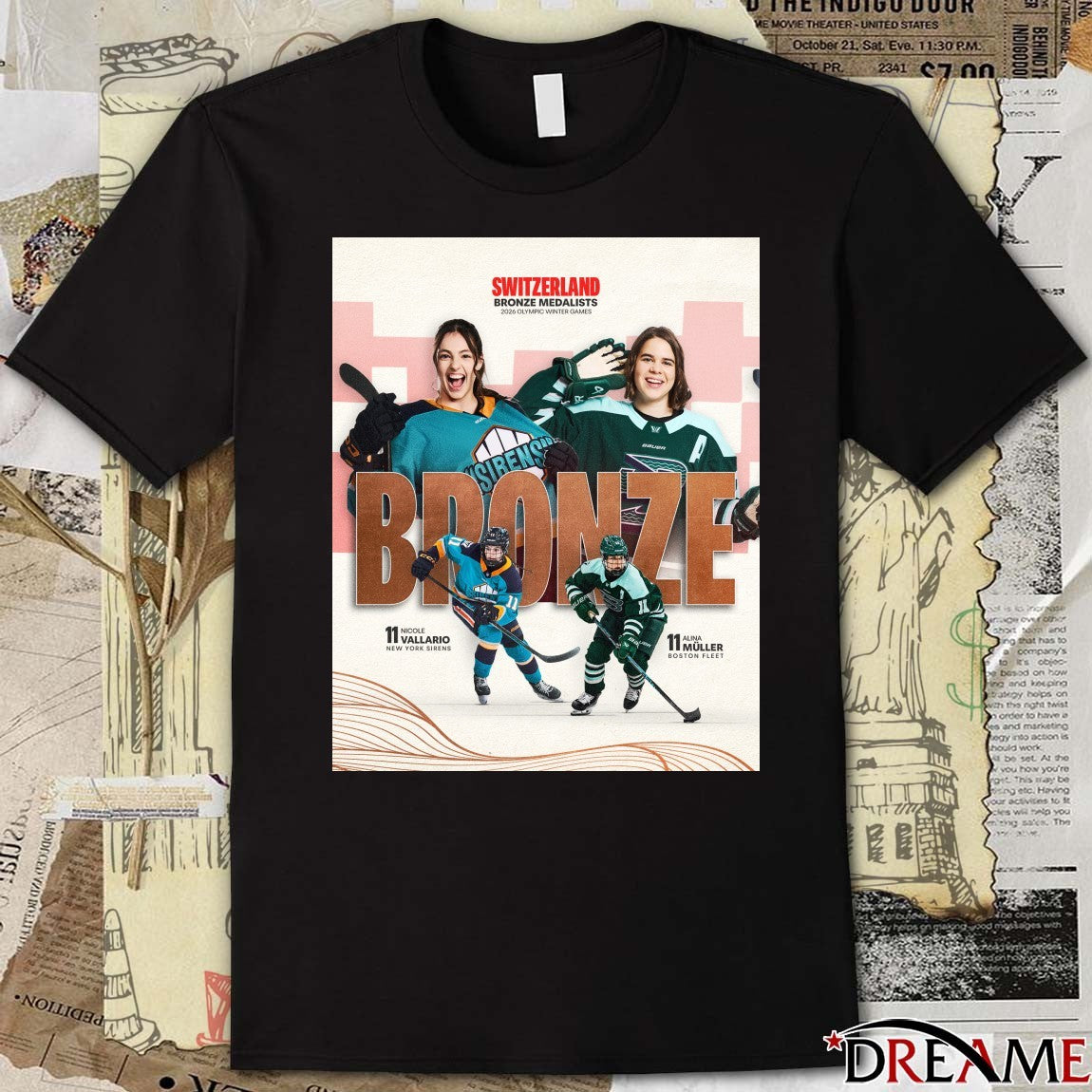 Switzerland Hockey Bronze Medallists 2026 Olympic Winter Games Milano Cortina 2026 t-shirt