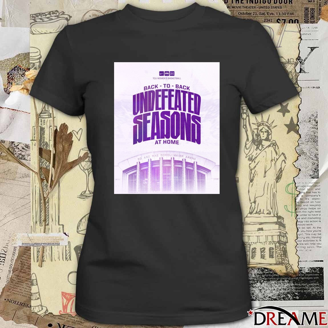 TCU Women’s Basketball Back-to-back Undefeated Seasons Poster t-shirt