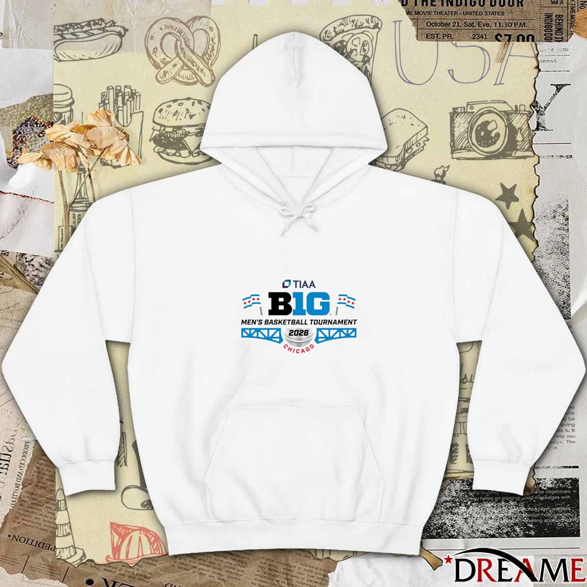 TIAA Big Ten Men’s Basketball Tournament 2026 Chicago Logo t-shirt