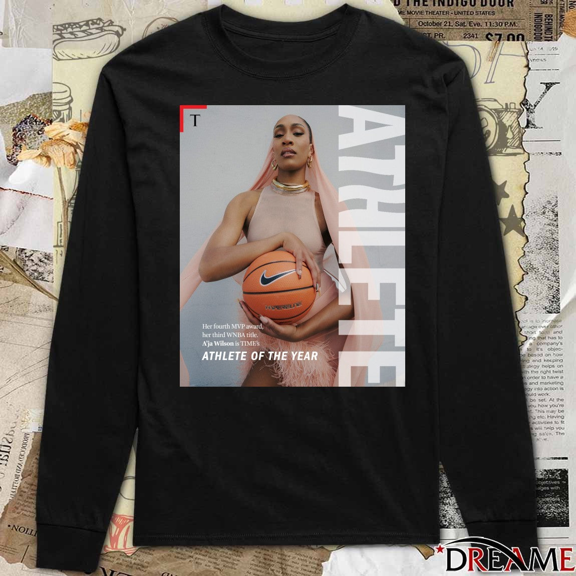 TIME magazine WNBA A’ja Wilson 2025 Athlete of the Year Poster t-shirt