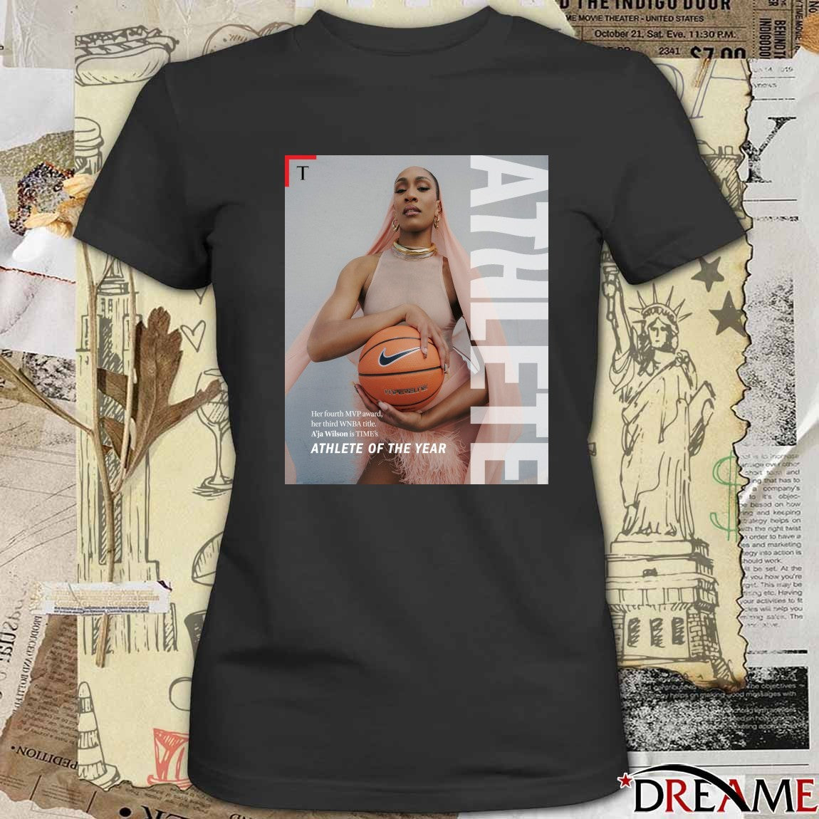 TIME magazine WNBA A’ja Wilson 2025 Athlete of the Year Poster t-shirt