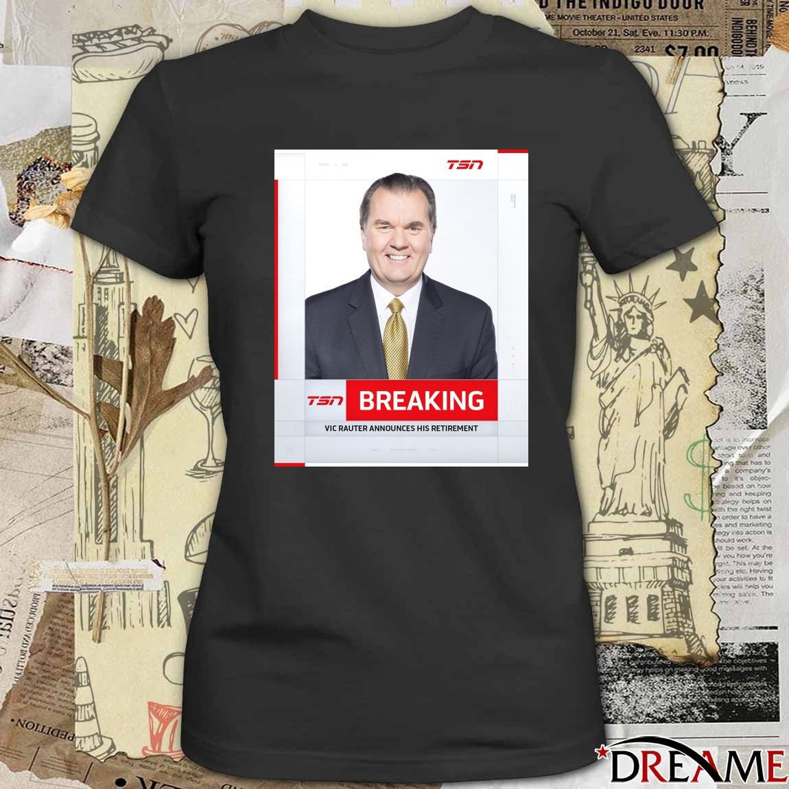 TSN Breaking VIC Rauter Announces His Retirement Poster t-shirt