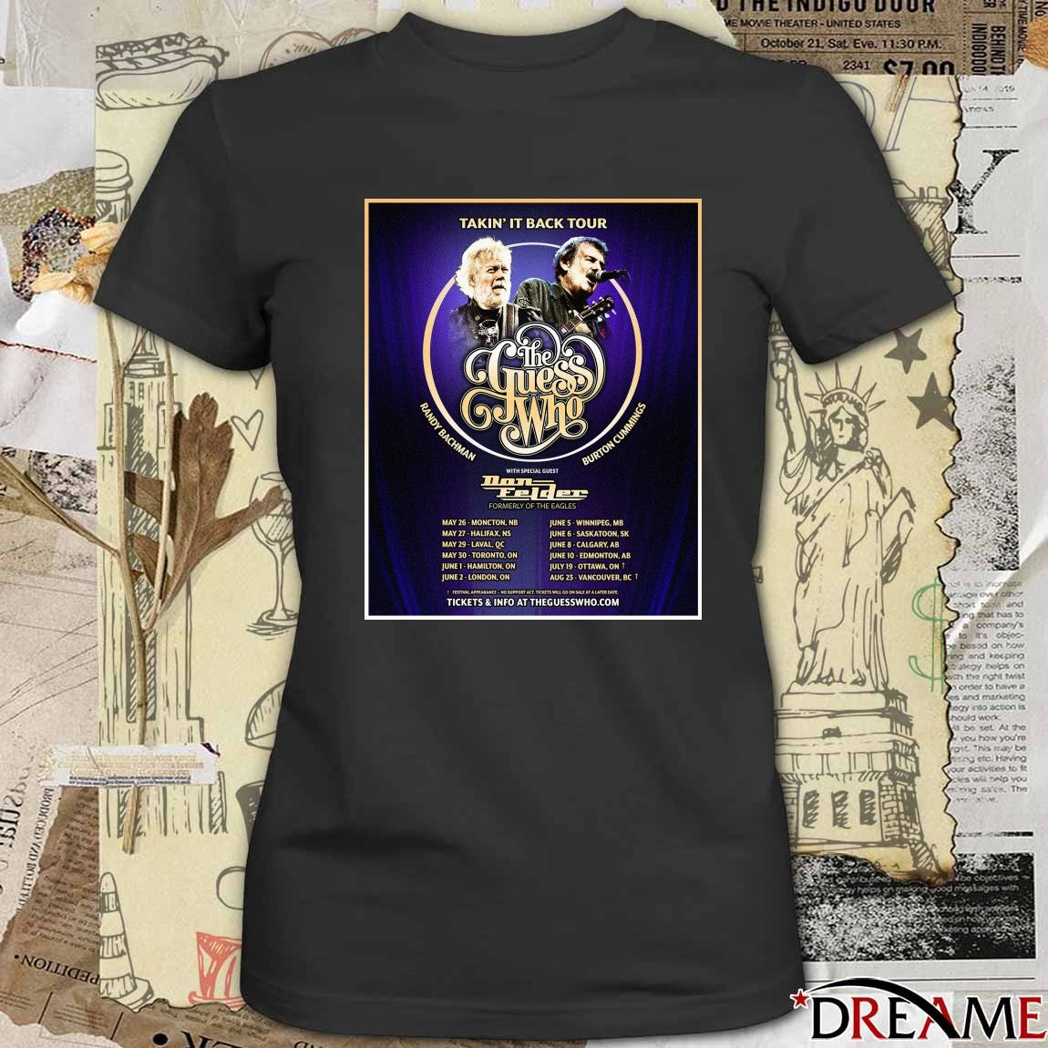 Takin’ it back tour The Guess Who Randy Bachman Burton Cummings With Special Guest Man Felder Poster t-shirt