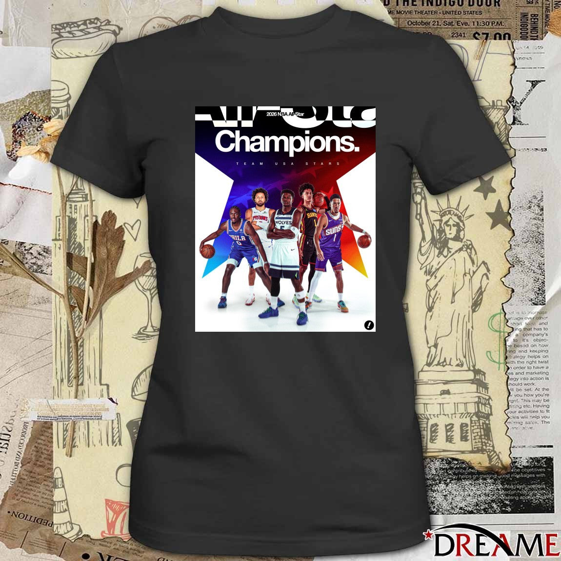 Team Stars Wins The 2026 Nba All-star Game Champions 2026 Poster t-shirt