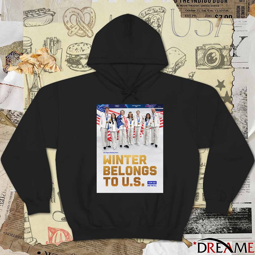 Team USA U.s. Figure Skating Team Winter Belongs To US Poster t-shirt