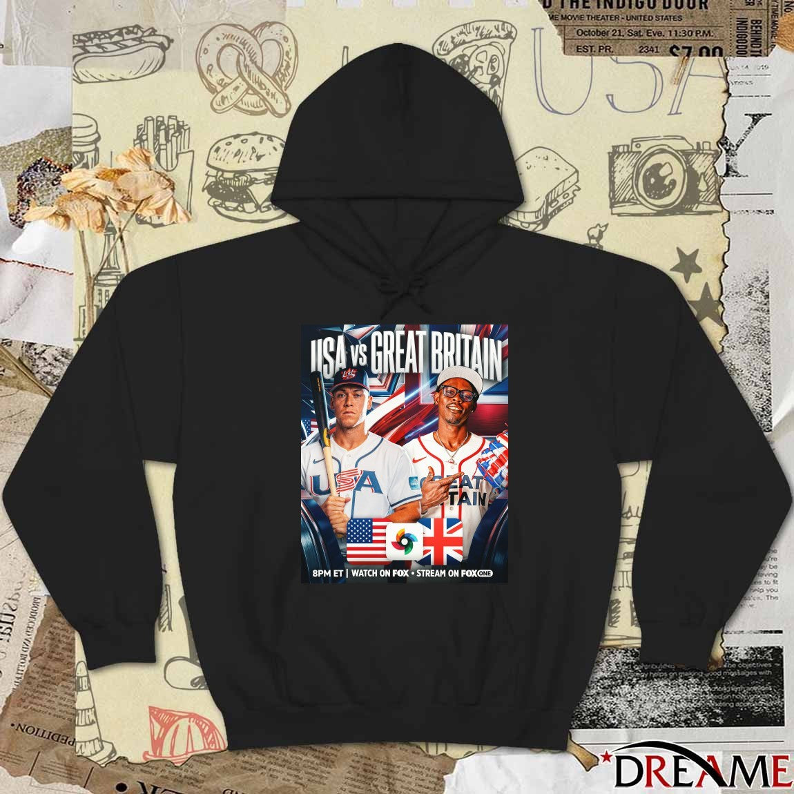 Team USA Vs Great Britain World Baseball Classic 2026 Poster t-shirt