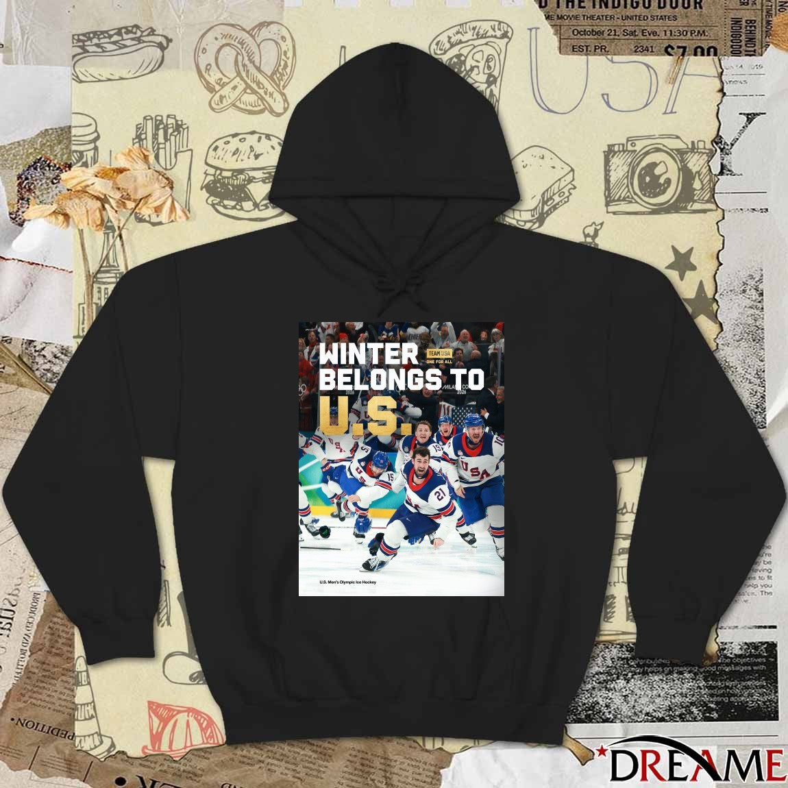 Team USA Winter Belongs To U.S. Men’s Olympic Ice Hockey 2026 Poster t-shirt