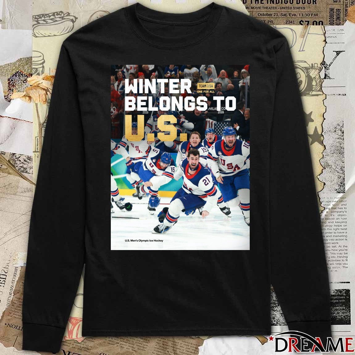 Team USA Winter Belongs To U.S. Men’s Olympic Ice Hockey 2026 Poster t-shirt