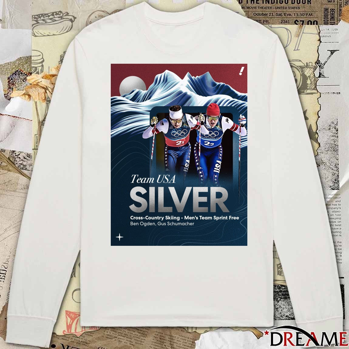 Team USA’s Ben Ogden and Gus Schumacher Silver Medal 2026 Winter OIympics t-shirt