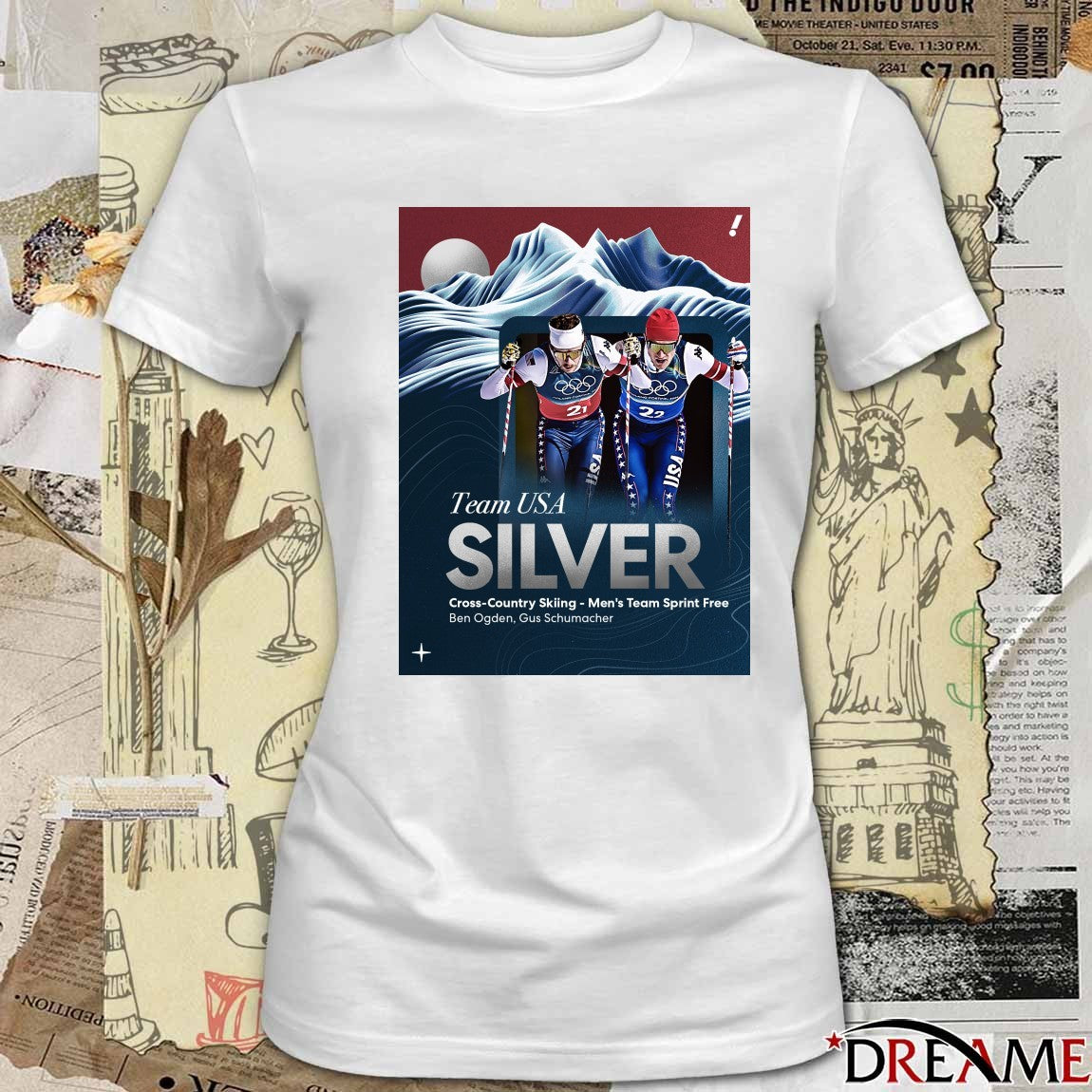 Team USA’s Ben Ogden and Gus Schumacher Silver Medal 2026 Winter OIympics t-shirt