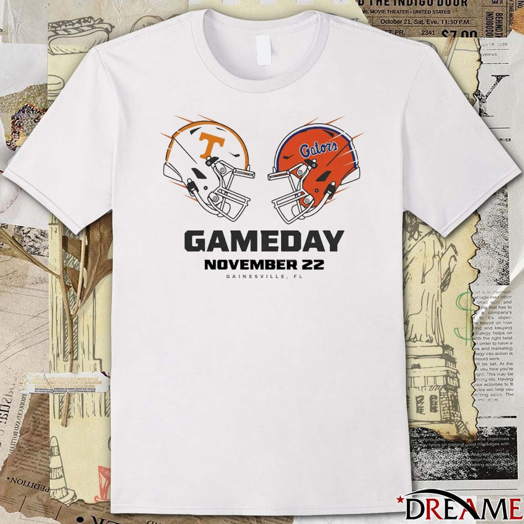 Tennessee Volunteers vs Florida Gators College Football November 22 Gainesville, FL t-shirt