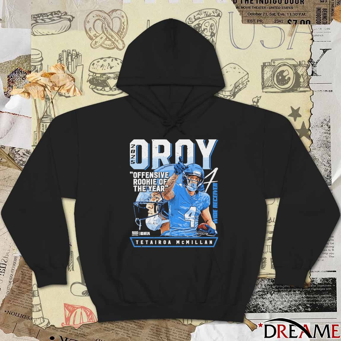 Tetairoa McMillan Carolina Panthers 2025 OROY Offensive Rookie Of The Year Signature t-shirt