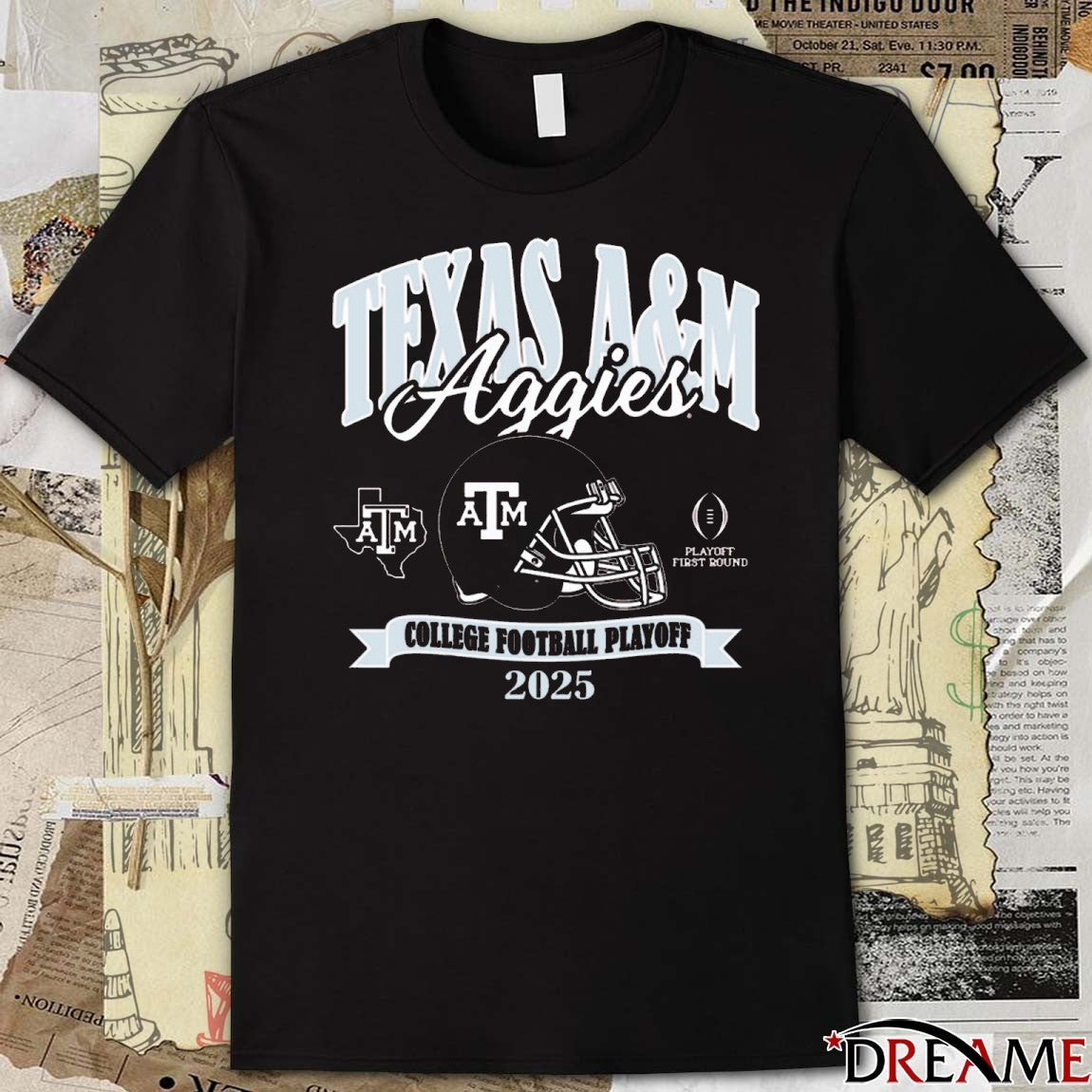 Texas A&M 2025 College Football Playoff Participant Playoff First Round Helmet t-shirt