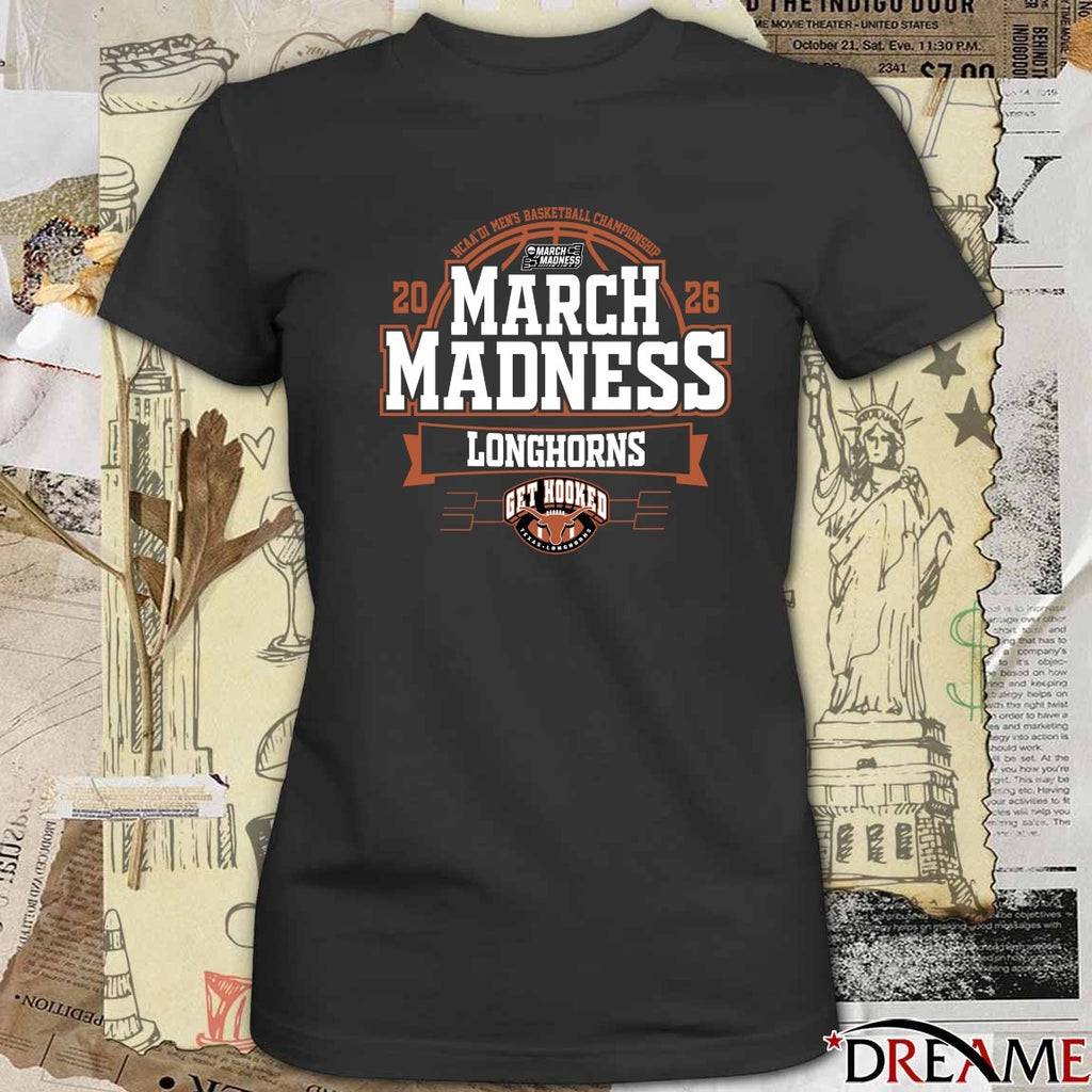 Texas Longhorns 2026 NCAA DI Men’s Basketball Championship March Madness t-shirt