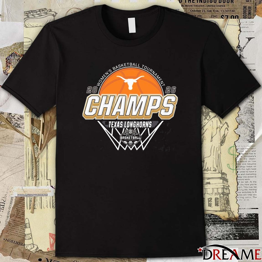 Texas Longhorns 2026 SEC Women’s Basketball Tournament Champions Locker Room t-shirt