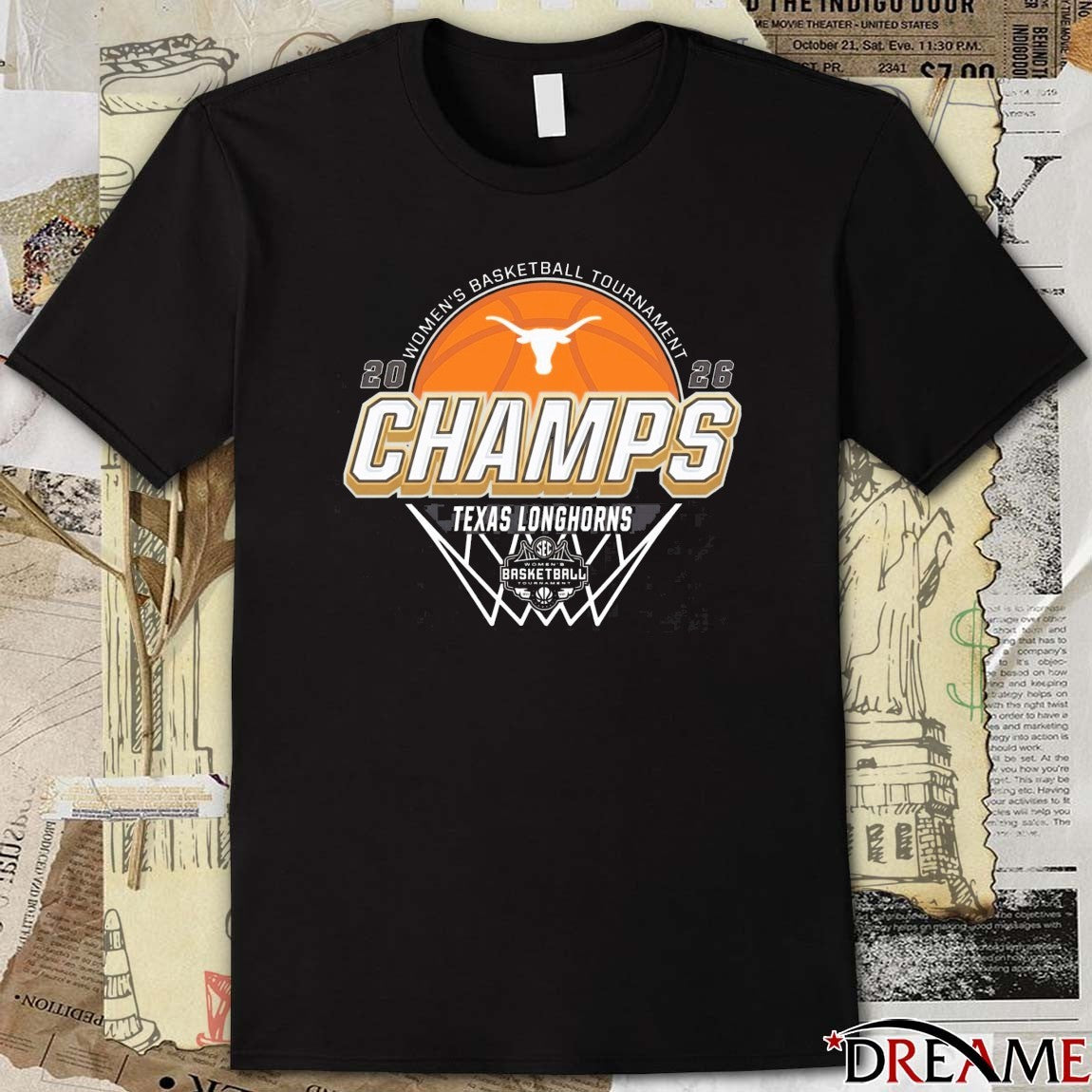 Texas Longhorns 2026 SEC Women’s Basketball Tournament Champions Locker Room t-shirt