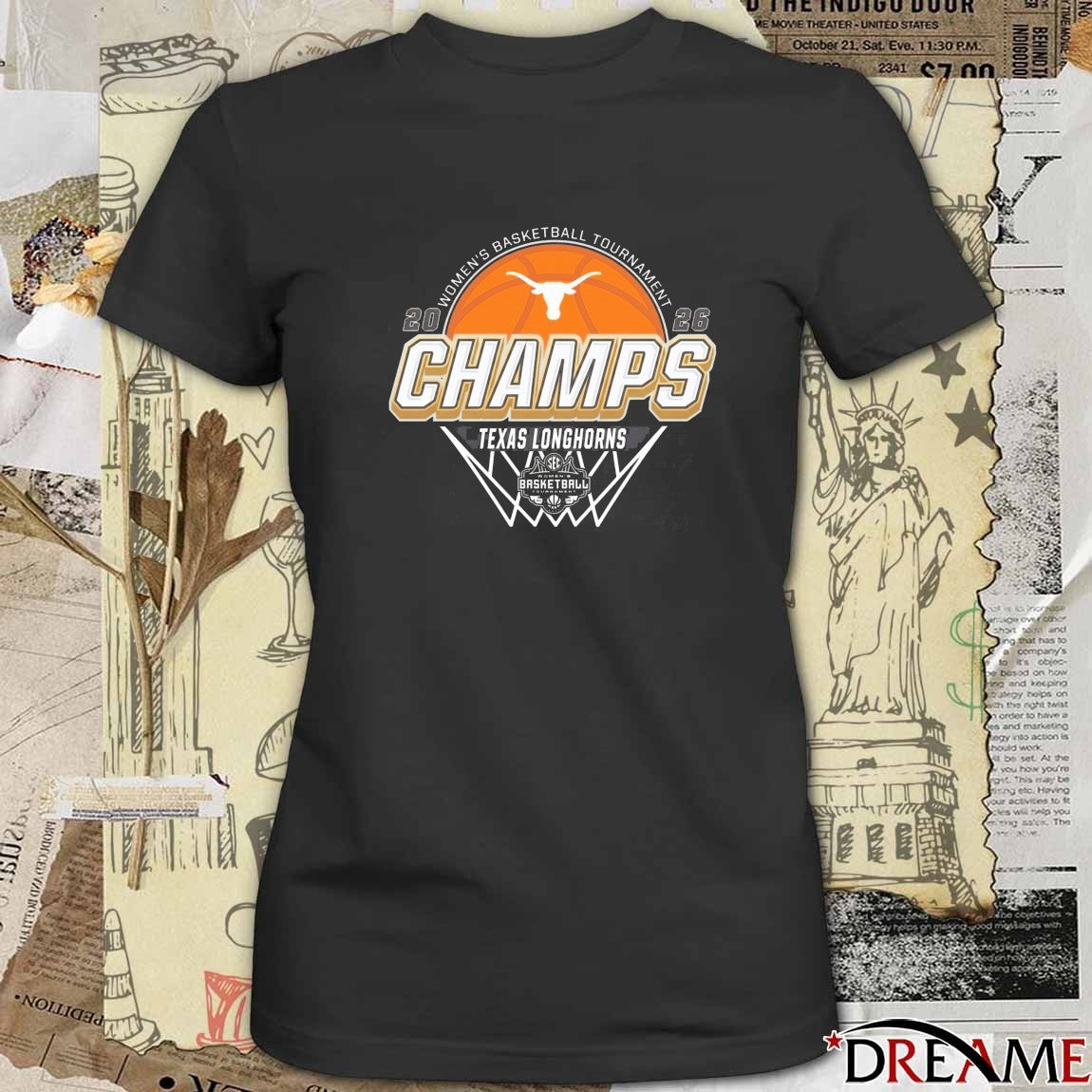 Texas Longhorns 2026 SEC Women’s Basketball Tournament Champions Locker Room t-shirt