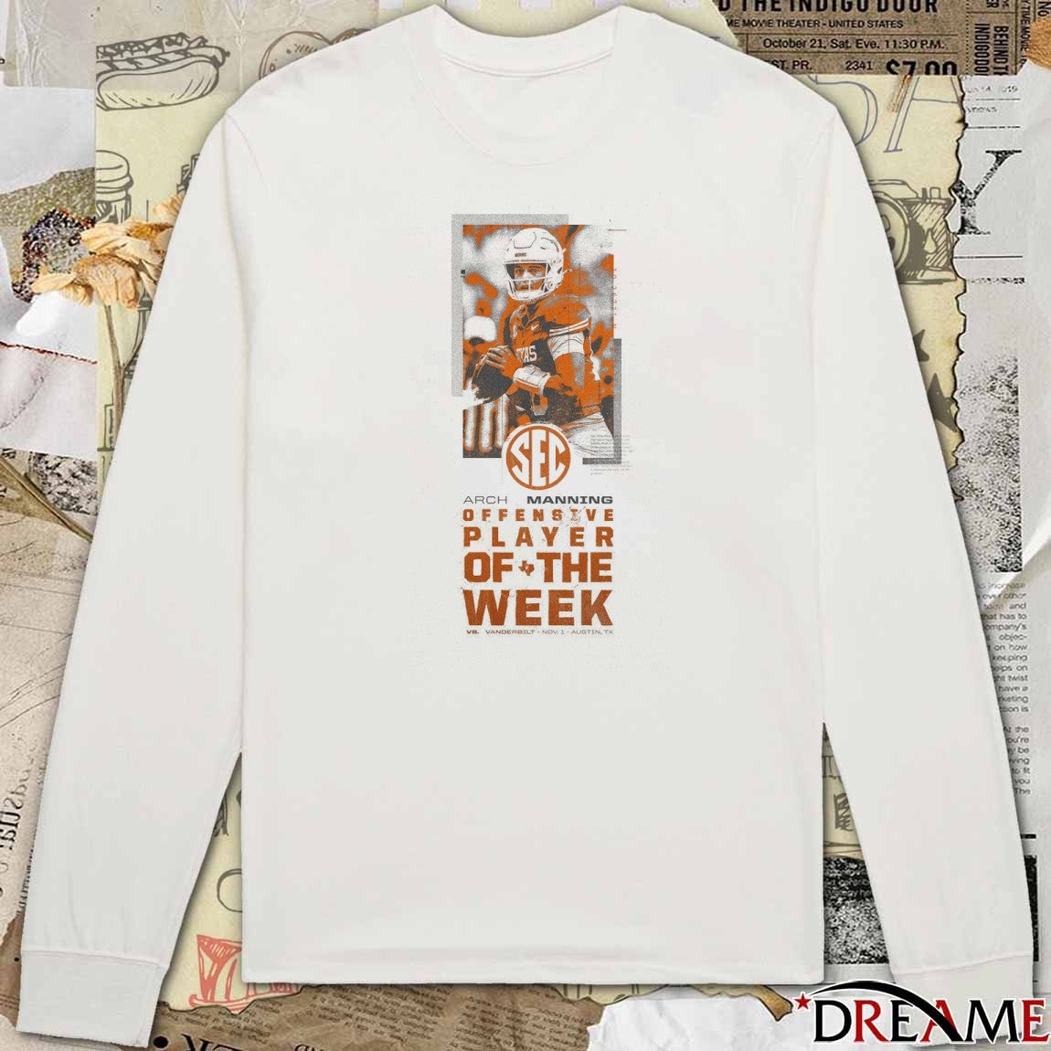 Texas Longhorns Arch Manning Offensive Player Of The WeeK Vs Vanderbilt November 1 2025 Austin TX t-shirt