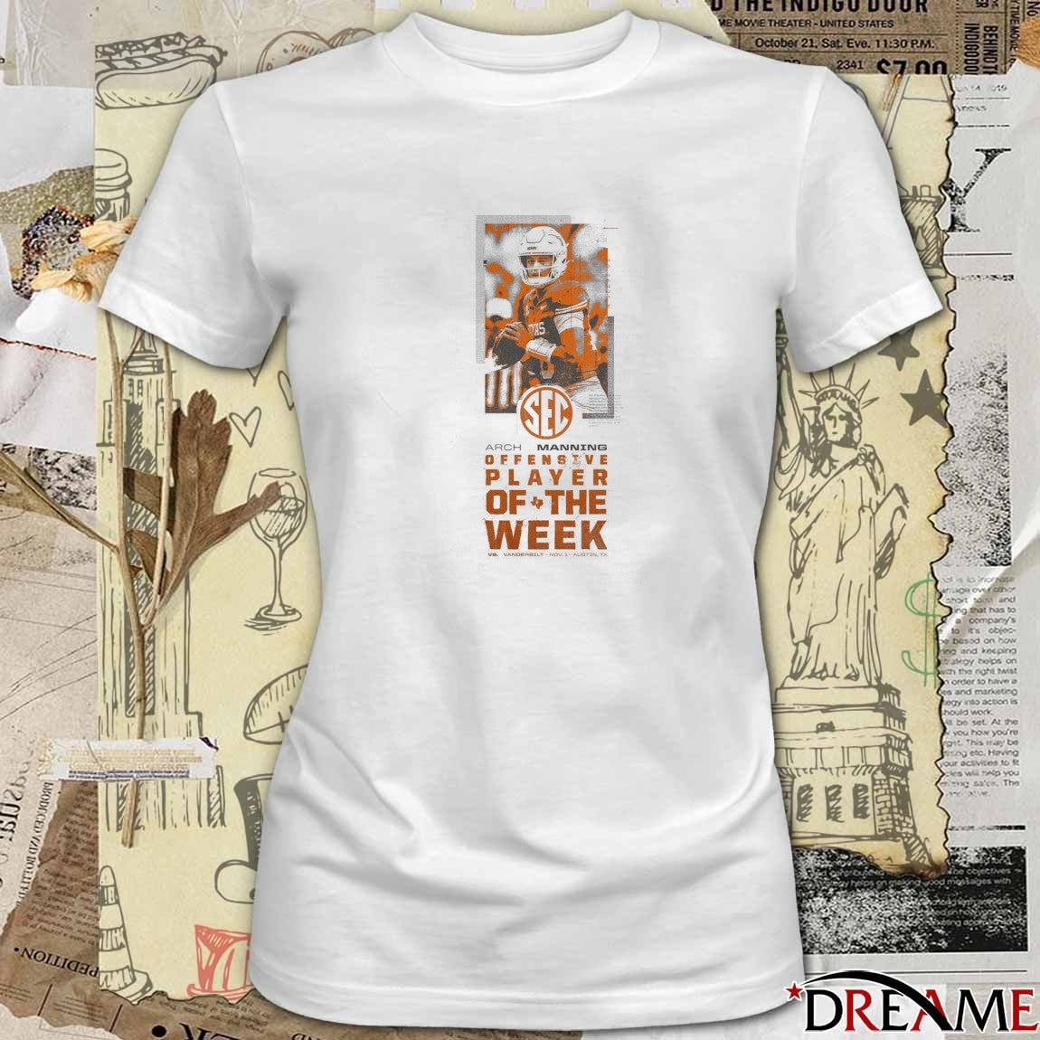 Texas Longhorns Arch Manning Offensive Player Of The WeeK Vs Vanderbilt November 1 2025 Austin TX t-shirt
