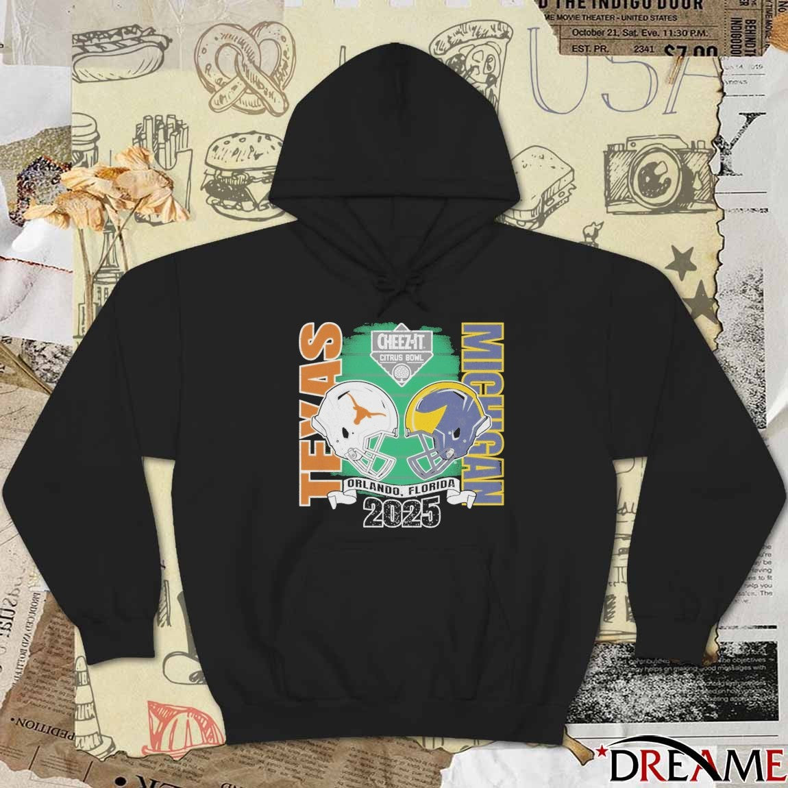 Texas Longhorns Vs Michigan Wolverines 2025 Cheez-It Citrus Bowl Orlando Florida Helmets t-shirt