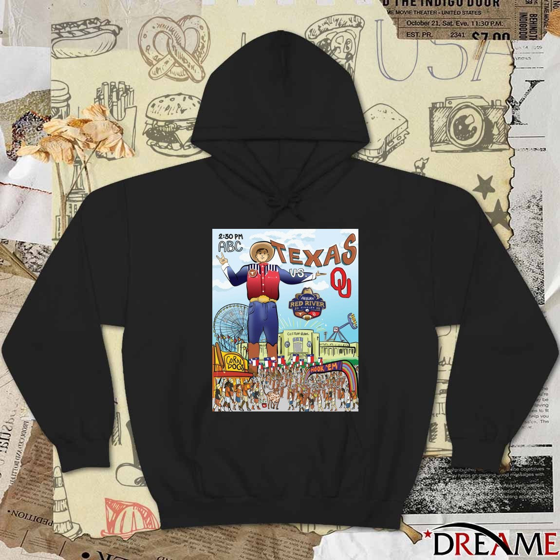 Texas Longhorns Vs Oklahoma Sooners 2025 Allstate Red River Rivalry Art Poster shirt