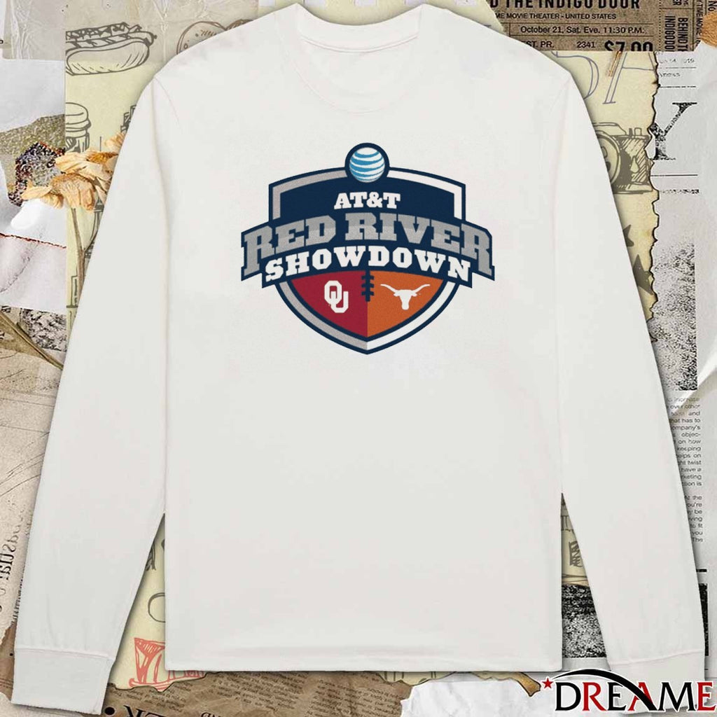 Texas Longhorns Vs Oklahoma Sooners AT&T Red River Showdown Logo 2025 t-shirt