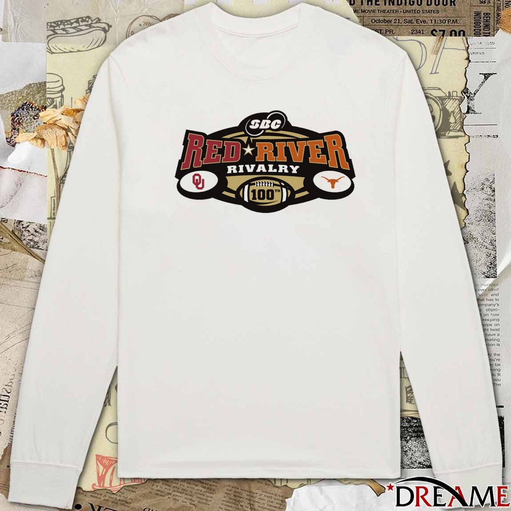 Texas Longhorns Vs Oklahoma Sooners SBC Red River Rivalry Logo 2025 t-shirt