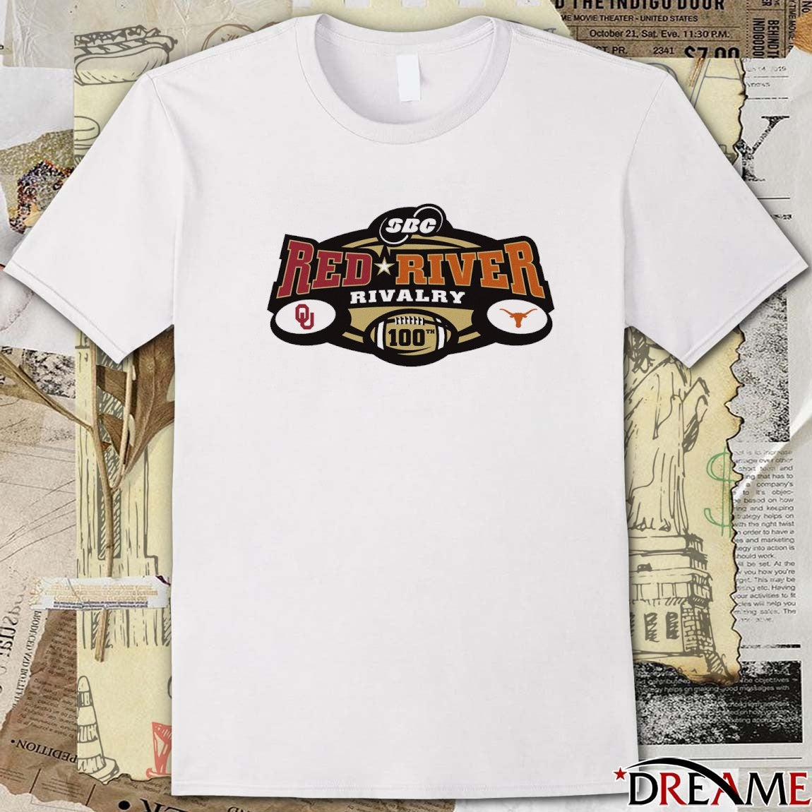 Texas Longhorns Vs Oklahoma Sooners SBC Red River Rivalry Logo 2025 t-shirt