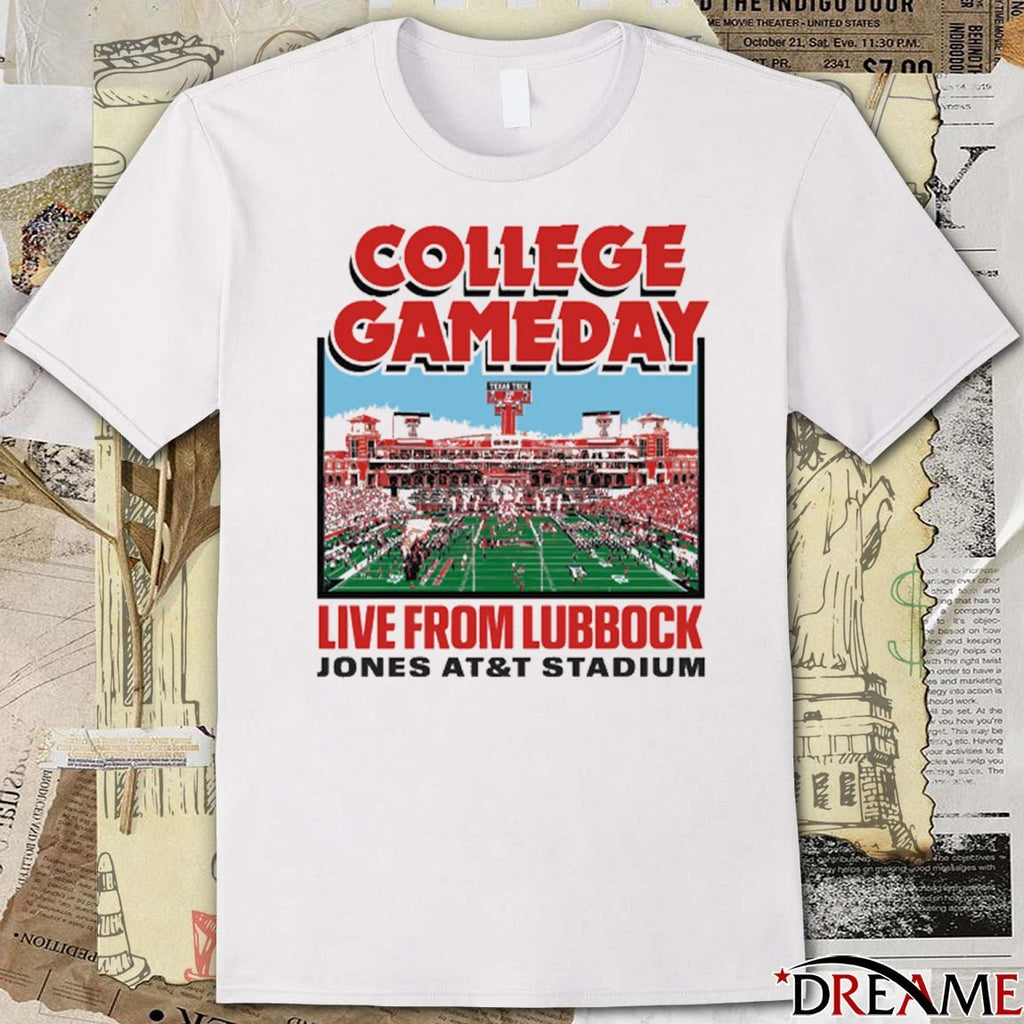Texas Tech Red Raider ESPN College Gameday 2025 Live From Lubbock Jones AT&T Stadium t-shirt