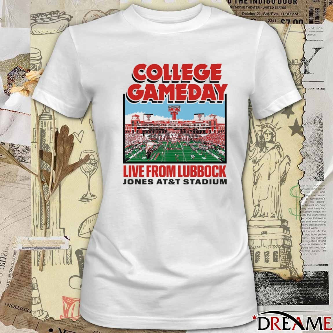 Texas Tech Red Raider ESPN College Gameday 2025 Live From Lubbock Jones AT&T Stadium t-shirt
