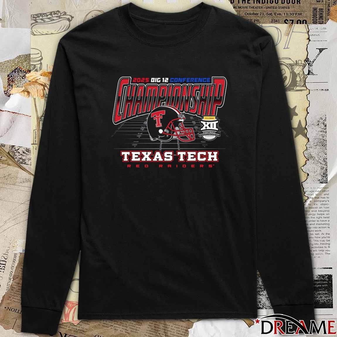 Texas Tech Red Raiders 2025 BIG 12 Conference Championship Pay Dirt Helmet t-shirt